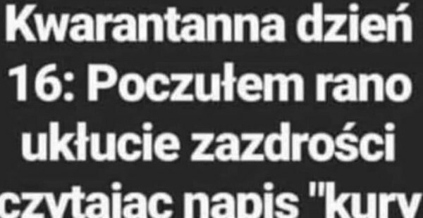 Kwarantanna ciąg dalszy :D