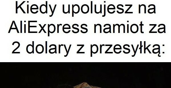 Namiot z Alliexpress