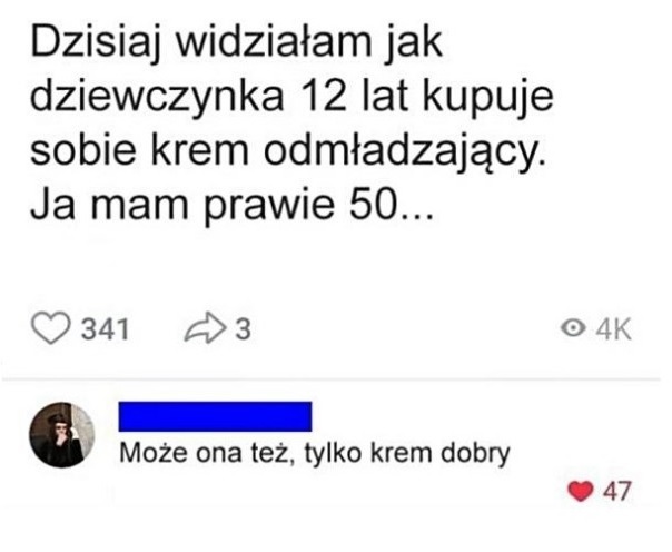 Krem odmładzający