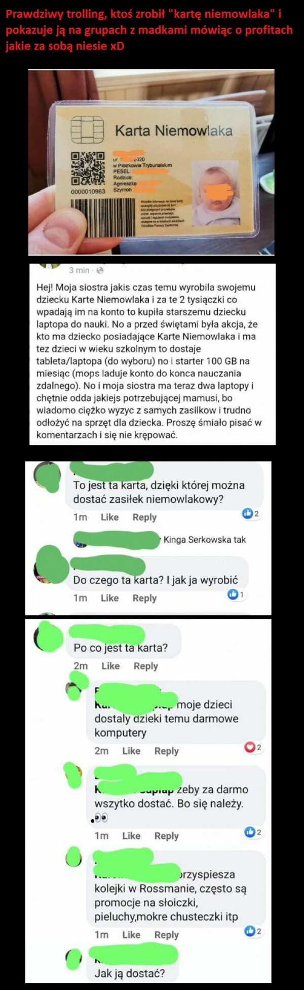 Karta niemowlaka :D
