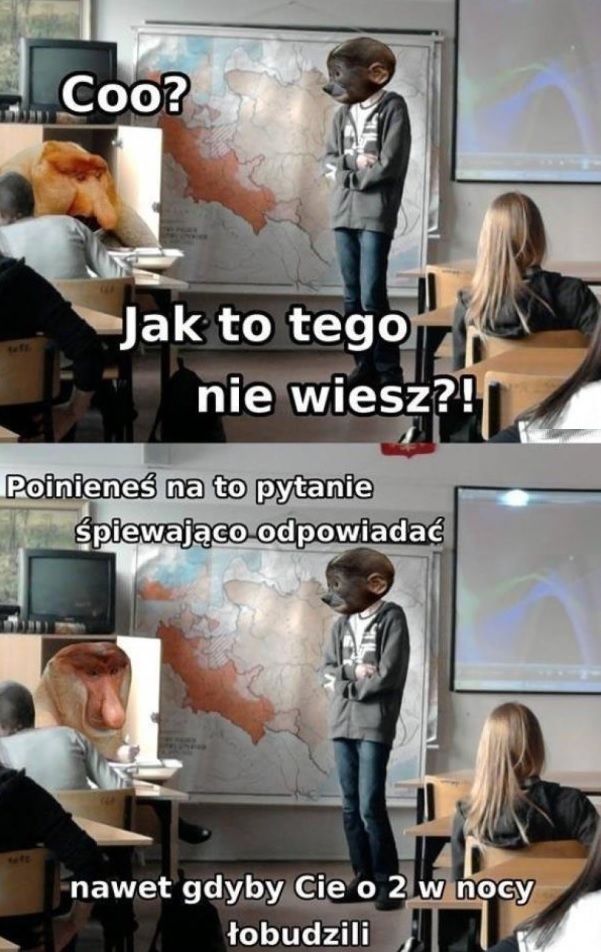 Typowa lekcja w szkole :D