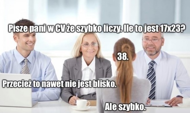 CV vs rozmowa o pracę :D