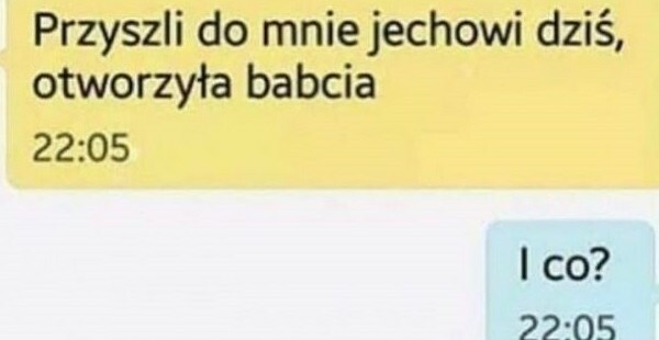 Jehowi w starciu z babcią :D