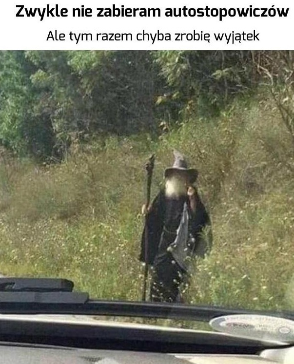 Ciekawy autostopowicz :D