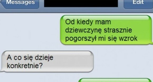 Dziewczyna vs pogarszajacy się wzrok :D