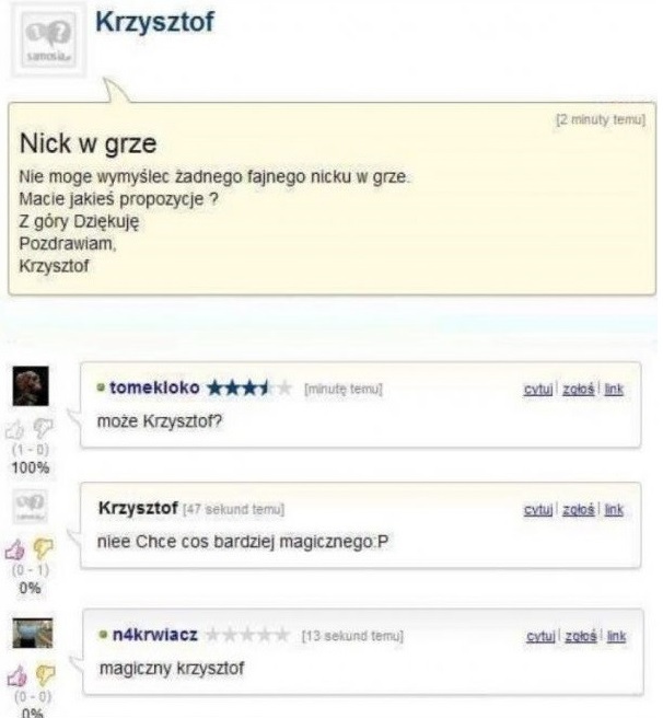 Nick w grze