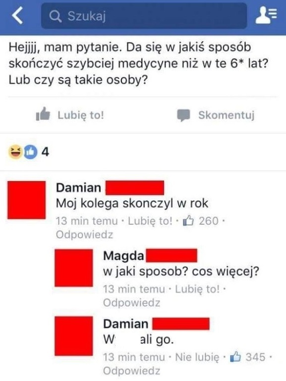 Medycyna ukończona w rok :D