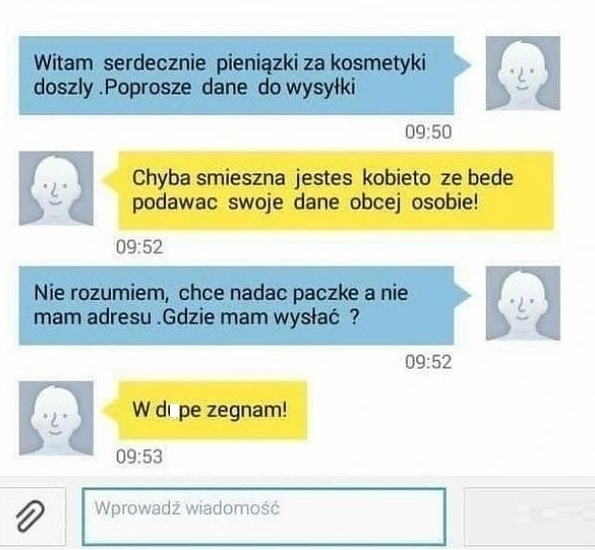 Dane do wysyłki :D