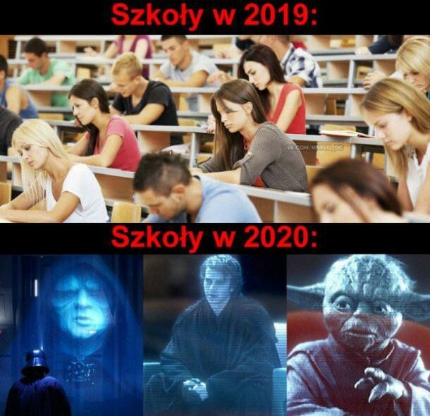 Szkoły w 2019 vs w 2020 :D
