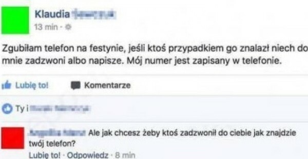 Zgubiony telefon :D