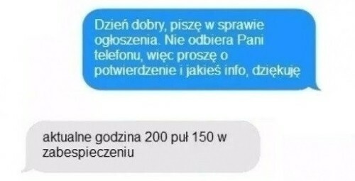 Odpowiedź na ogłoszenie :D 