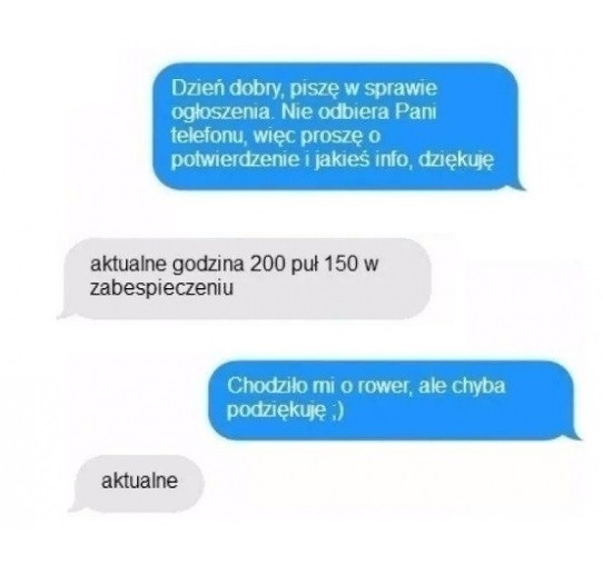 Odpowiedź na ogłoszenie :D 