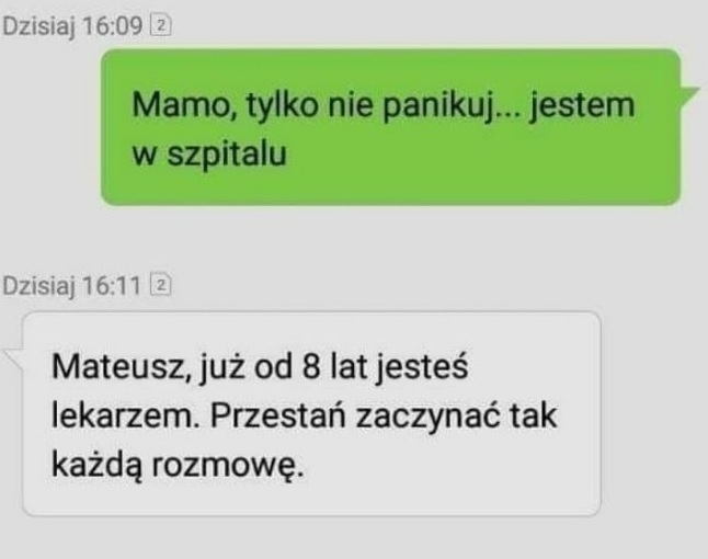 Syn w szpitalu
