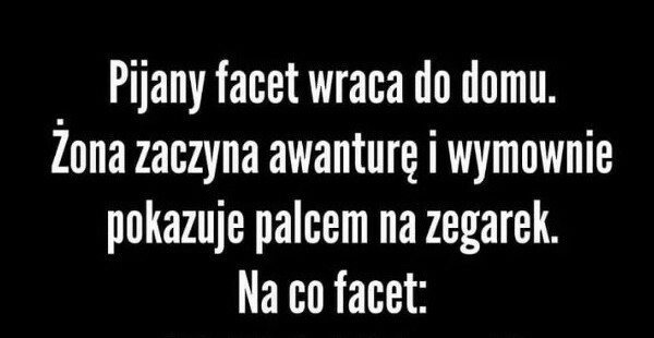 Pijany facet wraca do domu 