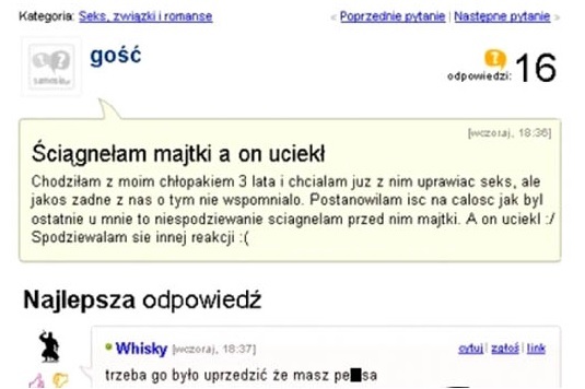 Strachliwy chłopak :D