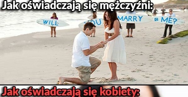 Oświadczyny mężczyzn vs oświadczyny kobiet :D