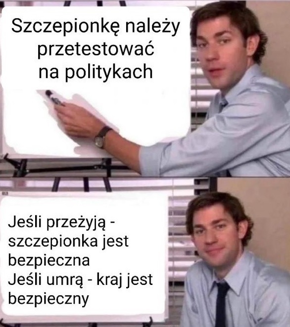 Testowanie szczepionki na politykach :D