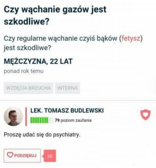 Wąchanie gazów :D