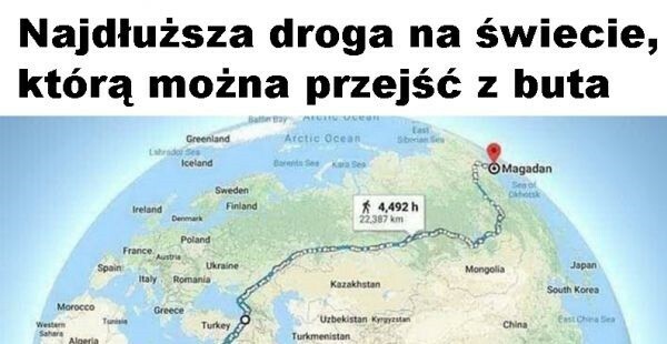 Najdłuższa droga, którą można przejść pieszo