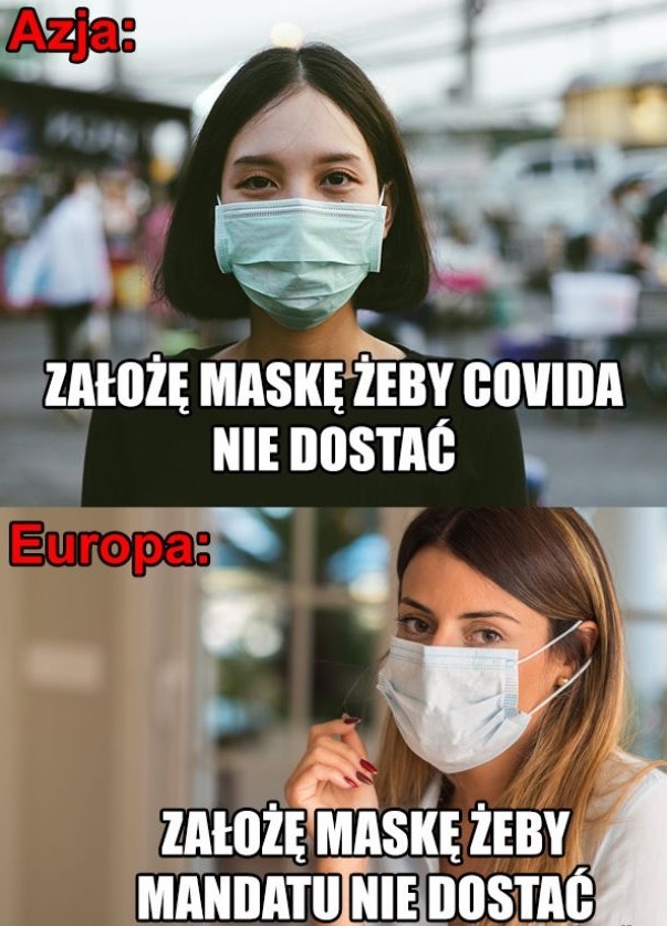 Noszenie maseczki - Azja vs Europa :D