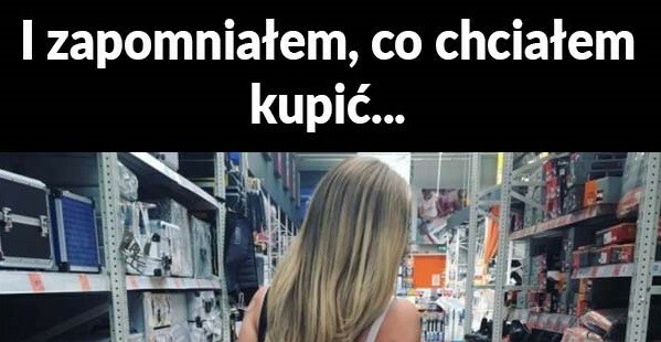 Zapomniał, co chciał kupić :D
