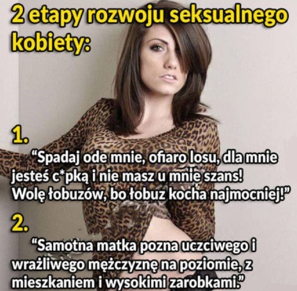 Etapy rozwoju seksualnego kobiety :D