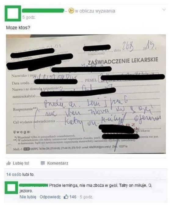 Pismo lekarskie :D
