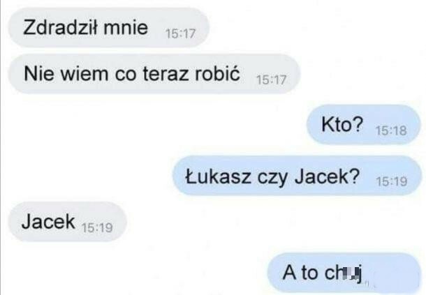 Zdrada jest bolesna