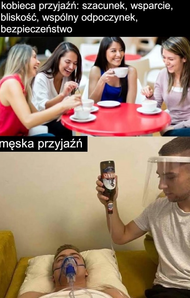 kobieca przyjaźń vs męska przyjaźń :D