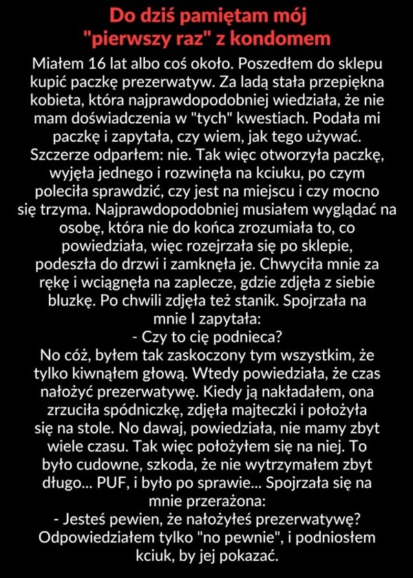 Pierwszy raz :D