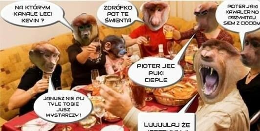 Typowa wigilia u Polaków :D