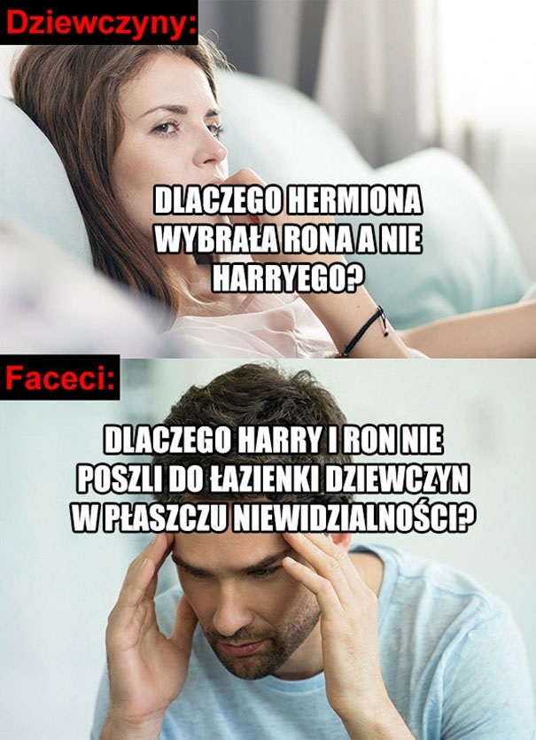 Rozkminy dziewczyn vs rozkminy facetów :D
