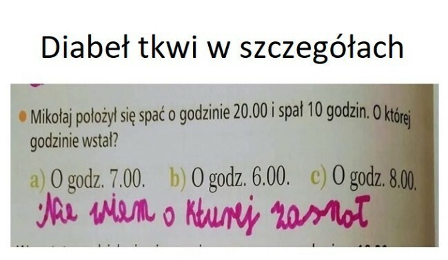 Diabeł tkwi w szczegółach :D