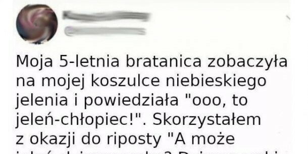 Jeleń-chłopiec :D