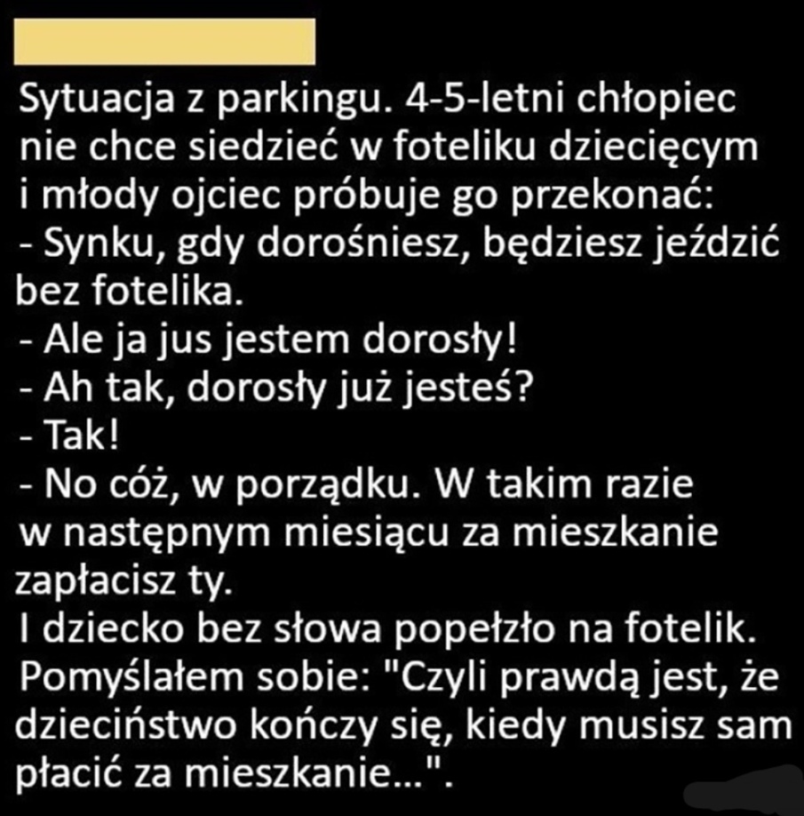 Moment, w którym kończy się dzieciństwo