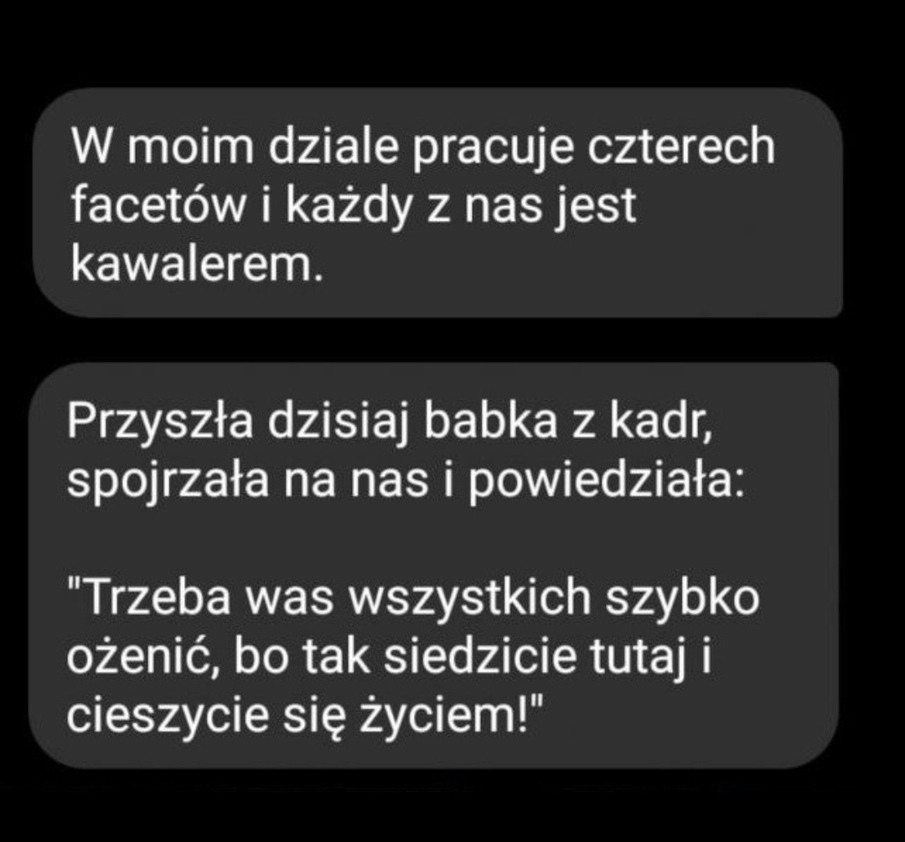 Czterech kawalerów w pracy 