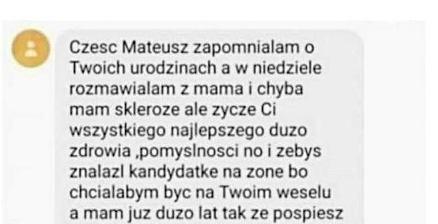 SMS od babci :D