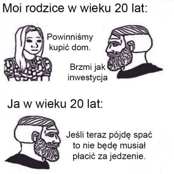 Moi rodzice vs ja w wieku 20 lat