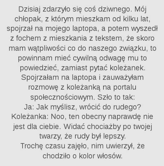 Wrócić do rudego?