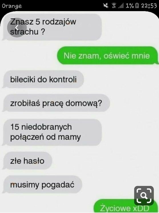 5 rodzajów strachu