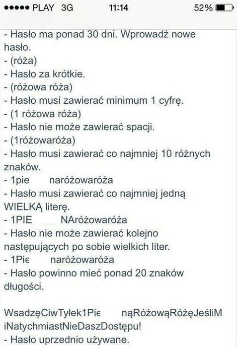 Ale hasło :D 