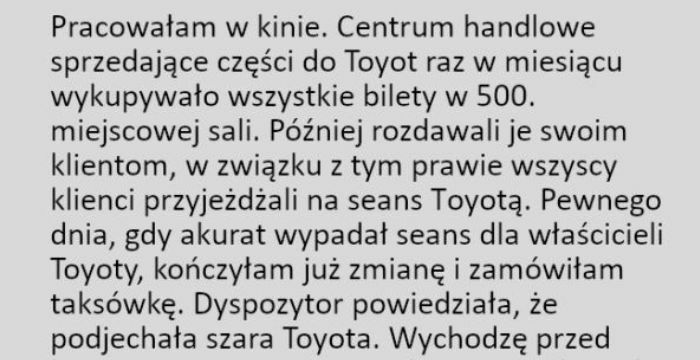 Seans dla właścicieli Toyoty 