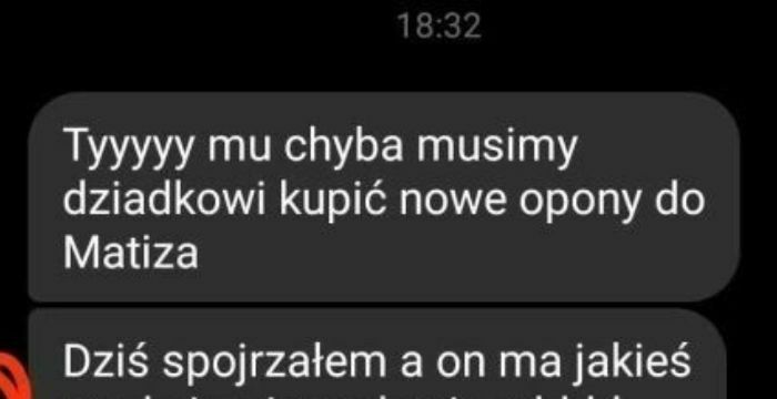 Nowe opony dla dziadka