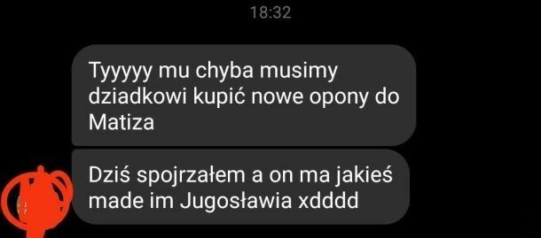 Nowe opony dla dziadka