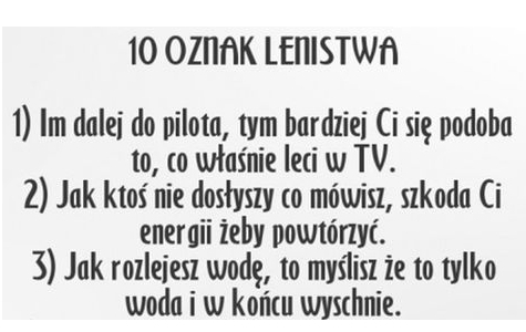 10 oznak lenistwa. Po przeczytaniu zaczynam myśleć, że mam problem...