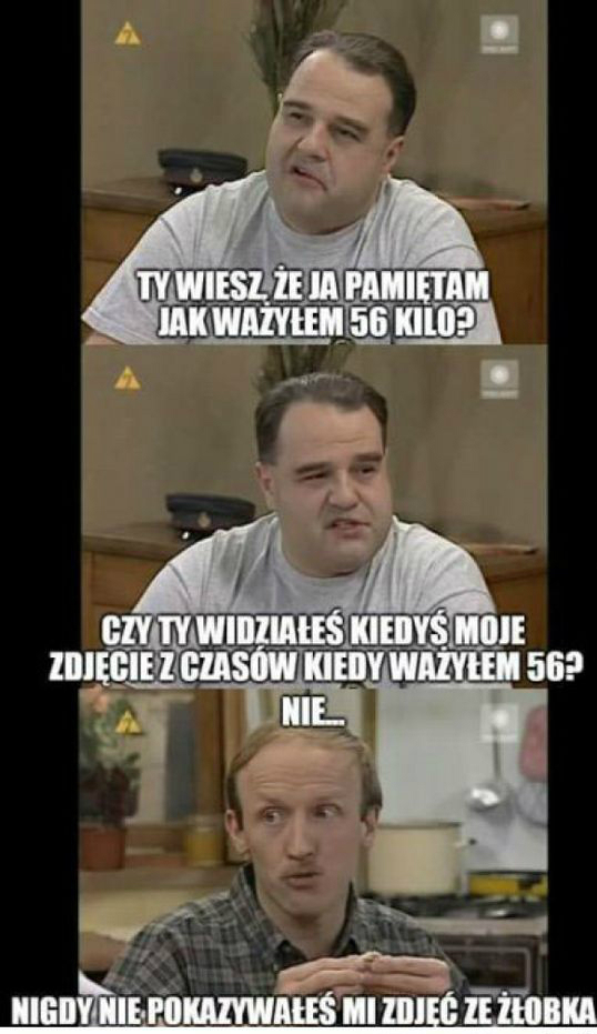 Karol i jego zdjęcie z czasów, kiedy był szczupły...