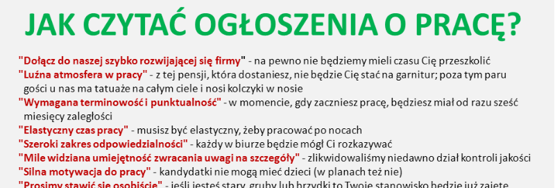14 wskazówek jak czytać ogłoszenia o pracę...
