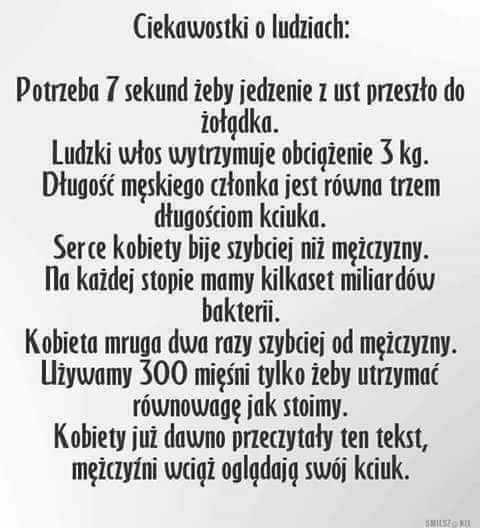 Ciekawostki o ludziach