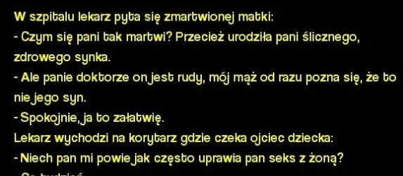 Zmartwiona matka, rude dziecko...