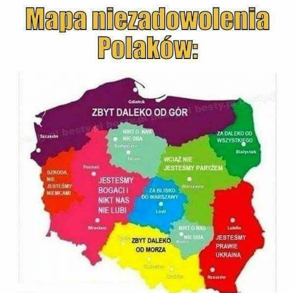 Mapa niezadowolenia Polaków: